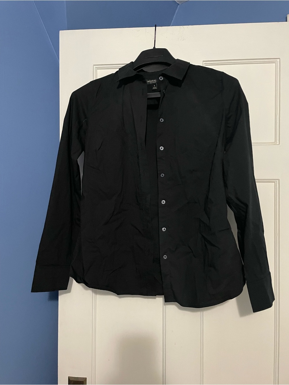 Banana Republic Men's Black Button-Front Shirt Jacket